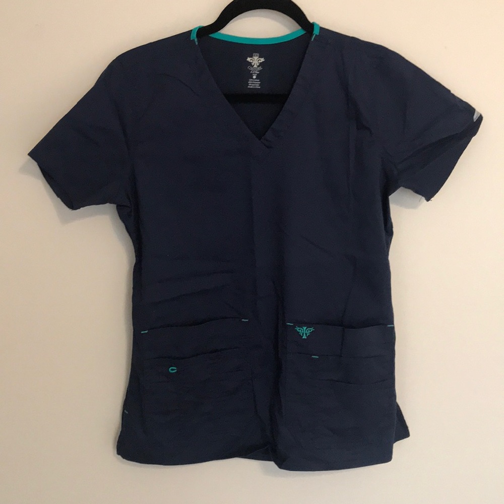 Navy scrub top